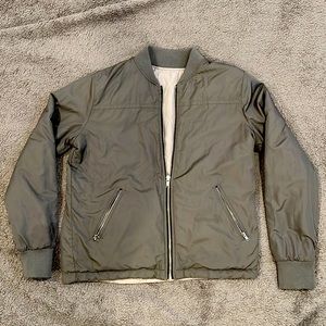Reversible Bomber Jacket - Gray/Light Gray - Small